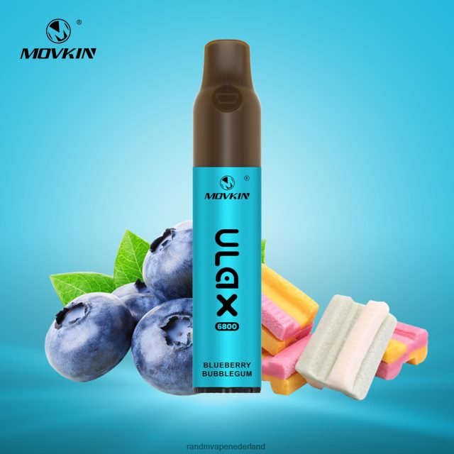RandM Tornado Vape Nederland - RandM Movkin Ulax 6800 (keramische spoel) oplaadbaar wegwerpvape-pod-apparaat V8J40867 bosbessen kauwgom