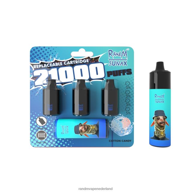 RandM Vape Netherlands - RandM Sunax 21000 vervangbaar vape-apparaat voor luchtstroomregeling 1 st V8J408273 suikerspin