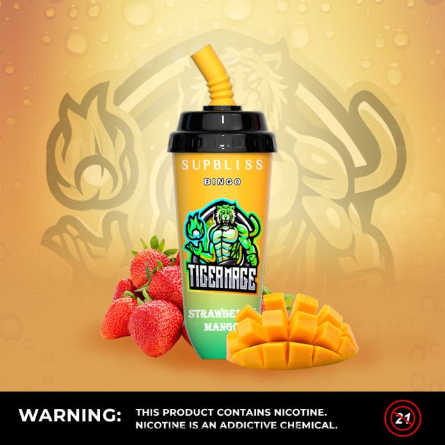 RandM Vape Amsterdam - RandM Supbliss Bingo 8000 vape pod-apparaat 1 st V8J408259 aardbei-mango