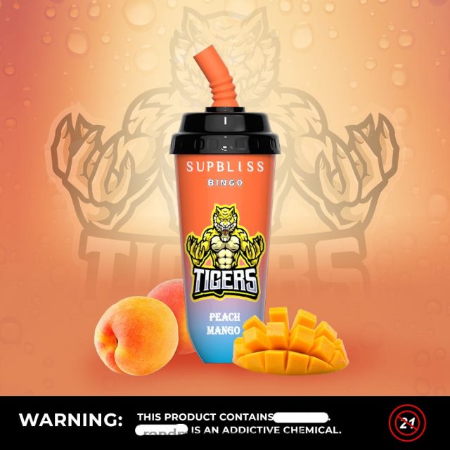 RandM Vape Netherlands - RandM Supbliss Bingo 8000 vape pod-apparaat 1 st V8J408263 perzik-mango