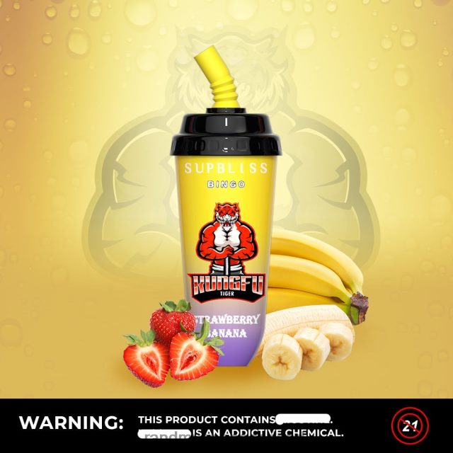 RandM Vapes Kopen - RandM Supbliss Bingo 8000 vape pod-apparaat 1 st V8J408262 aardbei banaan