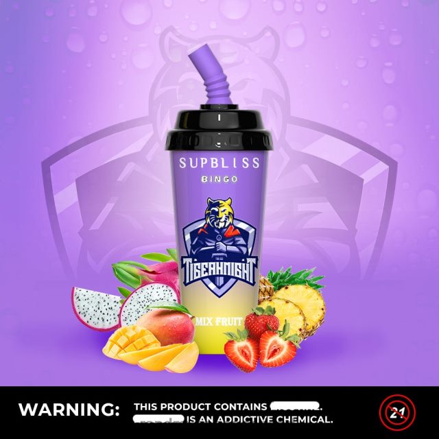 Tornado Vape Amsterdam - RandM Supbliss Bingo 8000 vape pod-apparaat 1 st V8J408258 fruit mengen