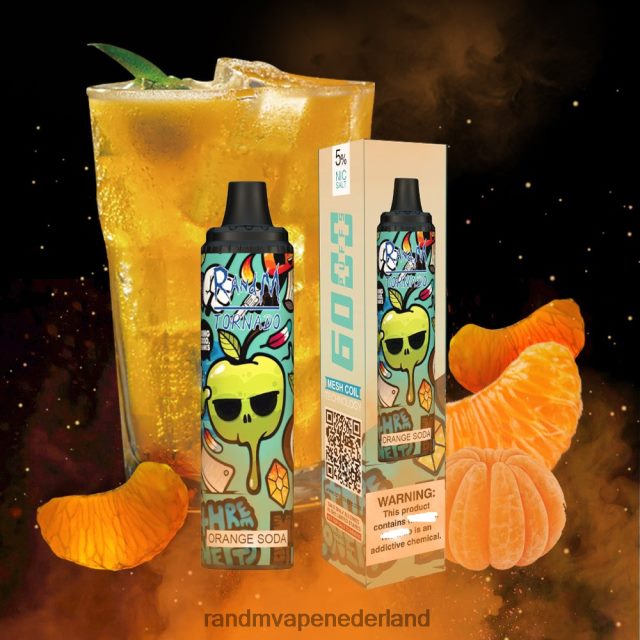RandM Tornado Vape Nederland - RandM Tornado 6000 luchtstroomregeling vape pod-apparaat 1 st V8J408287 Oranje frisdrank