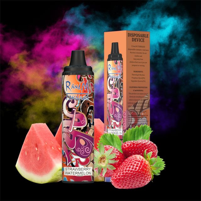 RandM Vapes Kopen - RandM Tornado 6000 luchtstroomregeling vape pod-apparaat 1 st V8J408292 aardbei watermeloen