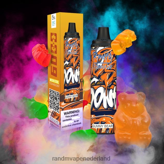 RandM Vapes Kopen - RandM Tornado 6000 luchtstroomregeling vape pod-apparaat 1 st V8J408292 aardbei watermeloen