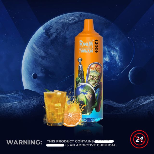 RandM Vape Amsterdam - RandM Tornado 9000 vape pod-apparaat 1pc versie 1 V8J408129 Oranje frisdrank