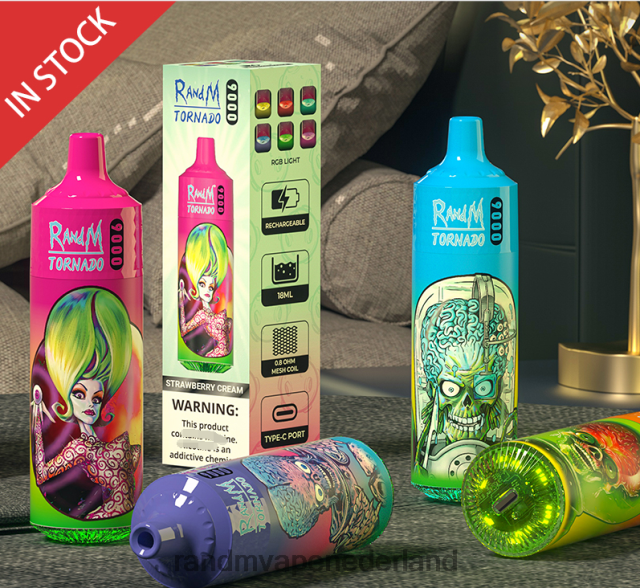 RandM Vape Amsterdam - RandM Tornado 9000 vape pod-apparaat 1pc versie 1 V8J408139 kiwi-passievrucht-guave