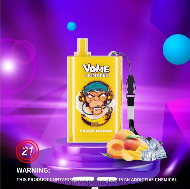 Tornado Vape Amsterdam - RandM Vome Monster 10000 luchtstroomregeling vape pod-apparaat 1 st V8J408278 gemixte bessen