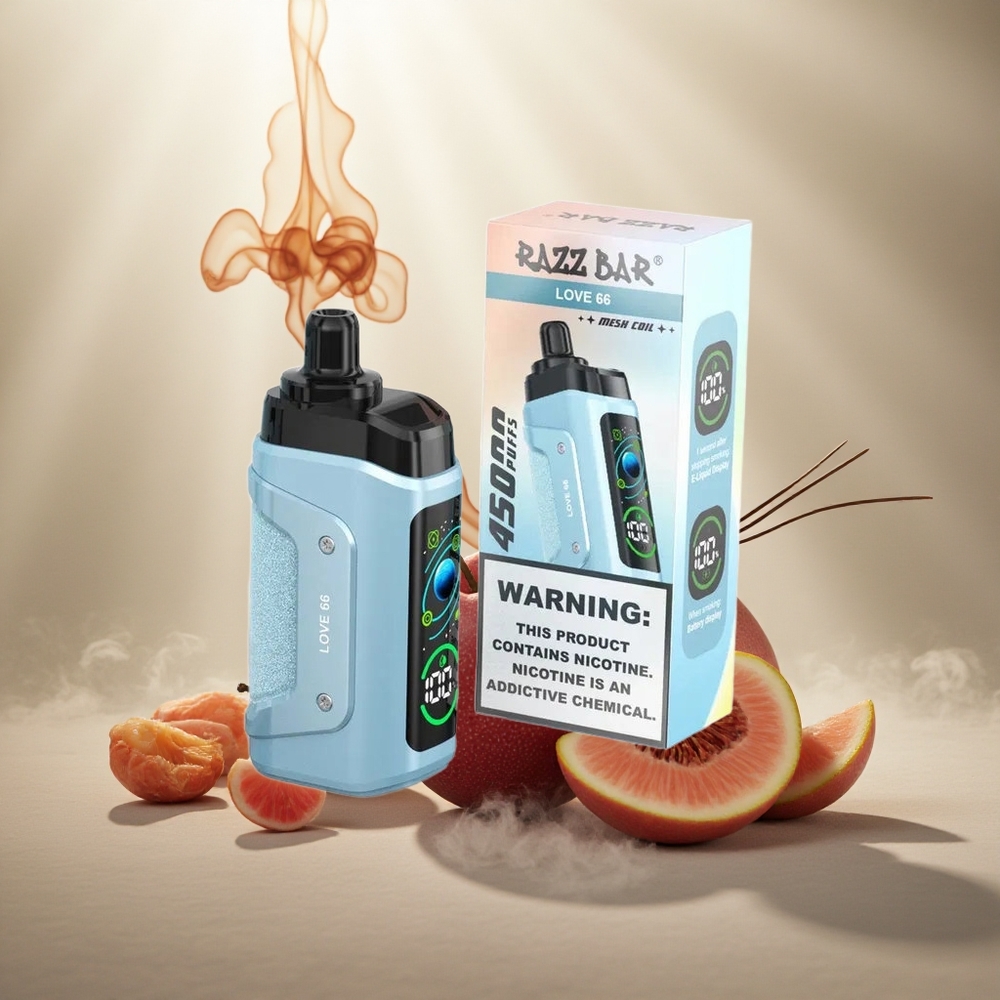 Razz Bar 45000 Puffs Wegwerp Vape Liefde 66 Aanpasbare Luchtstroom & Type-C Oplaadbaar
