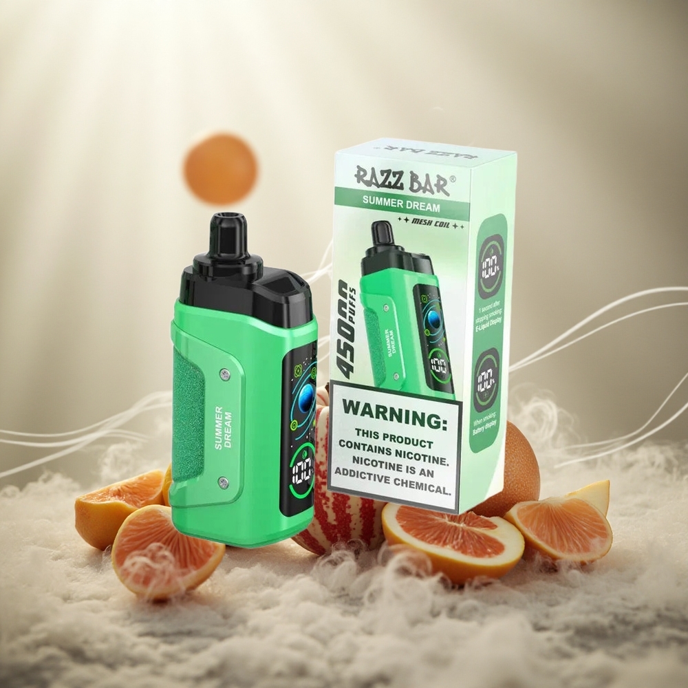 Razz Bar 45000 Puffs Wegwerp Vape Zomerdroom Met 1.0 Ohm Mesh Coil & Type-C Oplaadbaar