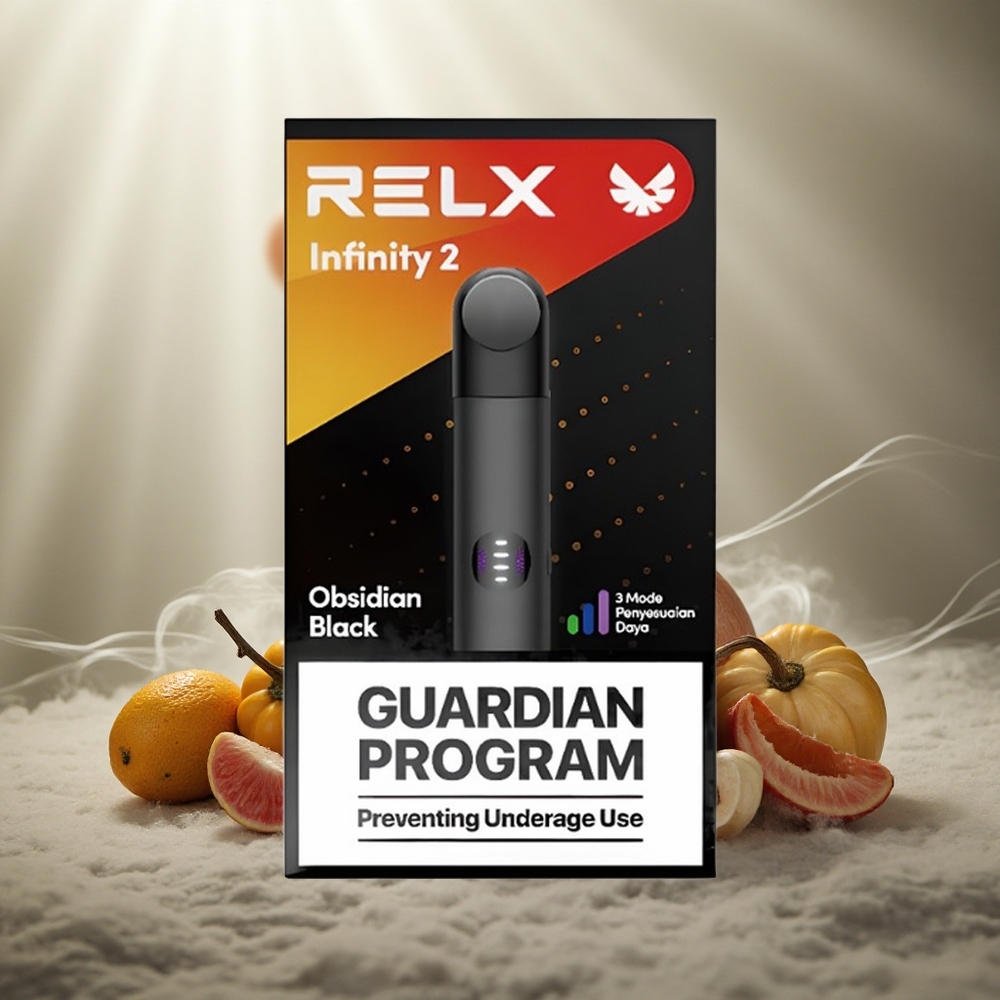 RELX Infinity 2 600-650 Puffs Donkerasteroïde Apparaat Metalen Afwerking