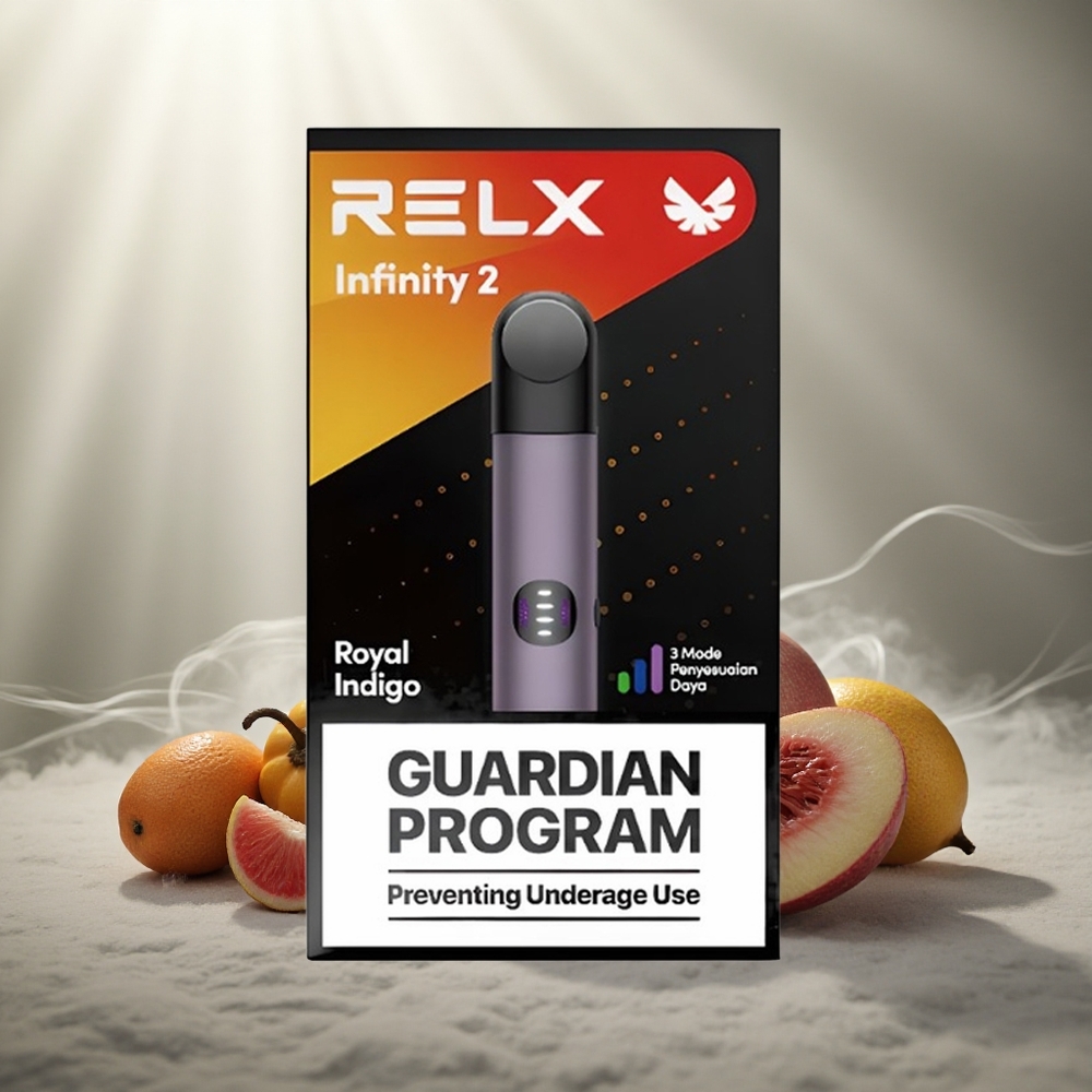 RELX Infinity 2 600-650 Puffs Koninklijk Indigo Vape Apparaat met 1,9 ml Pod & USB Type-C
