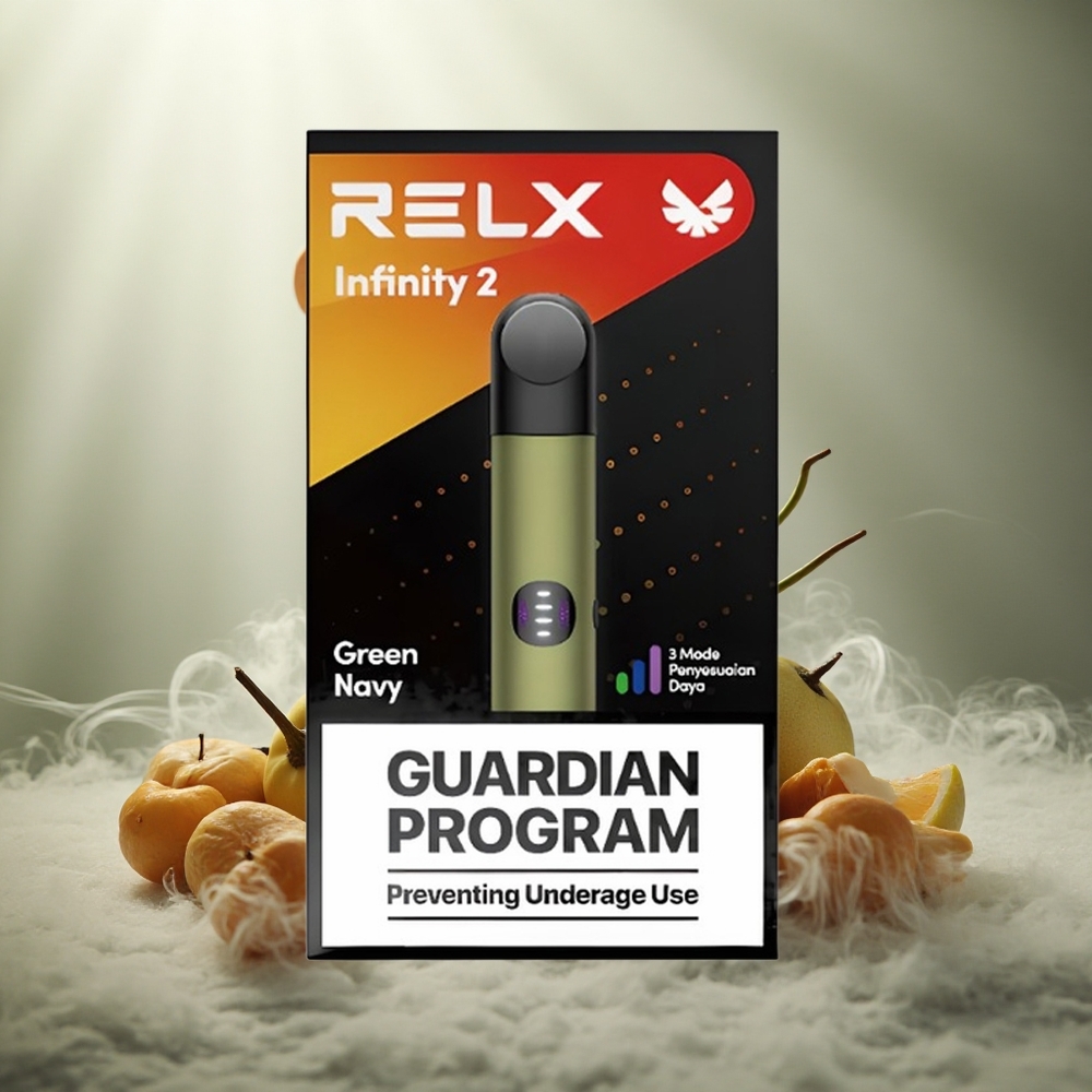 RELX Infinity 2 600-650 Puffs Vape Device Groenblauw Met 1.9 ml Pod & USB Type-C