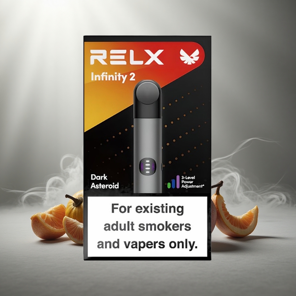 RELX Infinity 2 650 Puffs Grijs Vape Device met 1,9 ml Pod Capaciteit en USB Type-C