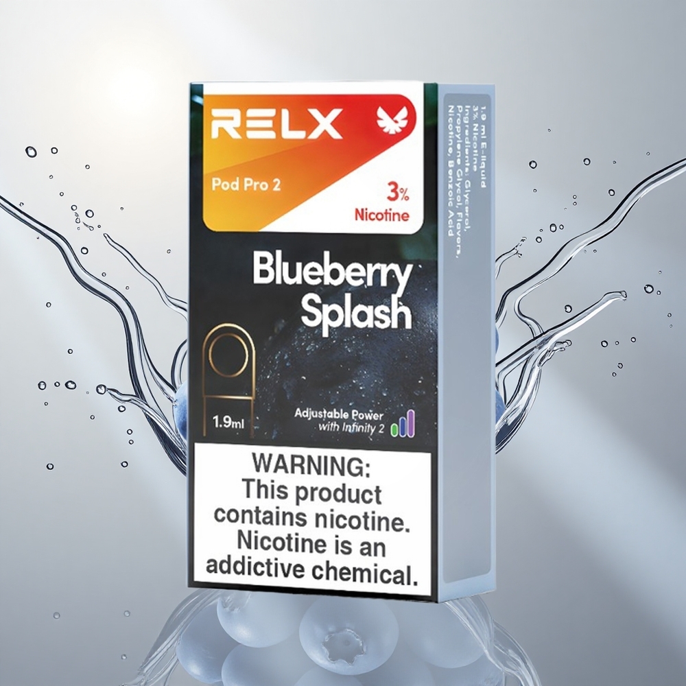 RELX Pod Pro 2 600 Puffs Blauwe Bes Smaak Nicotinegehalte: 3%