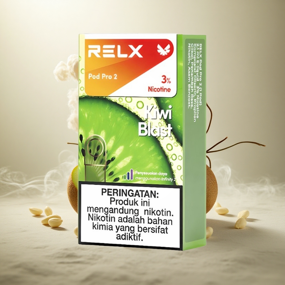 RELX Pod Pro 2 600 Puffs Kiwi Bries Apparaat Nicotinegehalte:3% Vloeistofcapaciteit:1.9ml