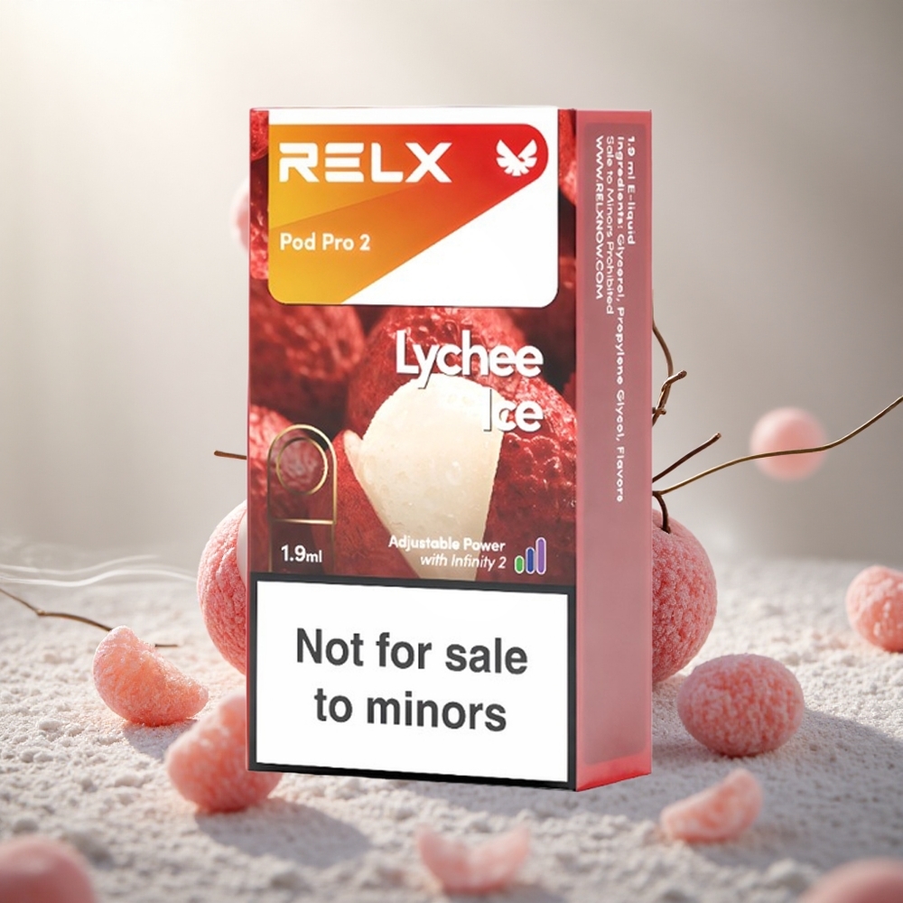 RELX Pod Pro 2 600 Puffs Lychee IJs Nicotinevrij 1,9ml