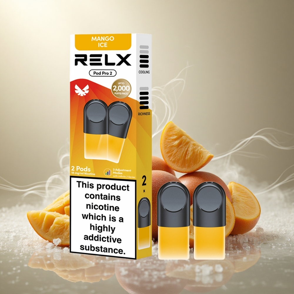 RELX Pod Pro 2 600 Puffs Mango IJs 1,9ml Vloeistof