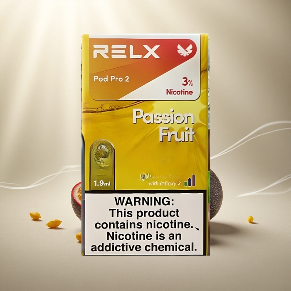 RELX Pod Pro 2 600 Puffs Passievrucht Nicotine-inhoud: 3%