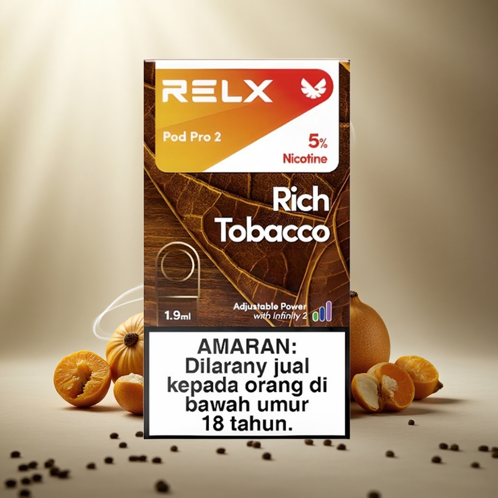 RELX Pod Pro 2 600 Puffs Rijke Tabak 1,9ml 5% nicotine
