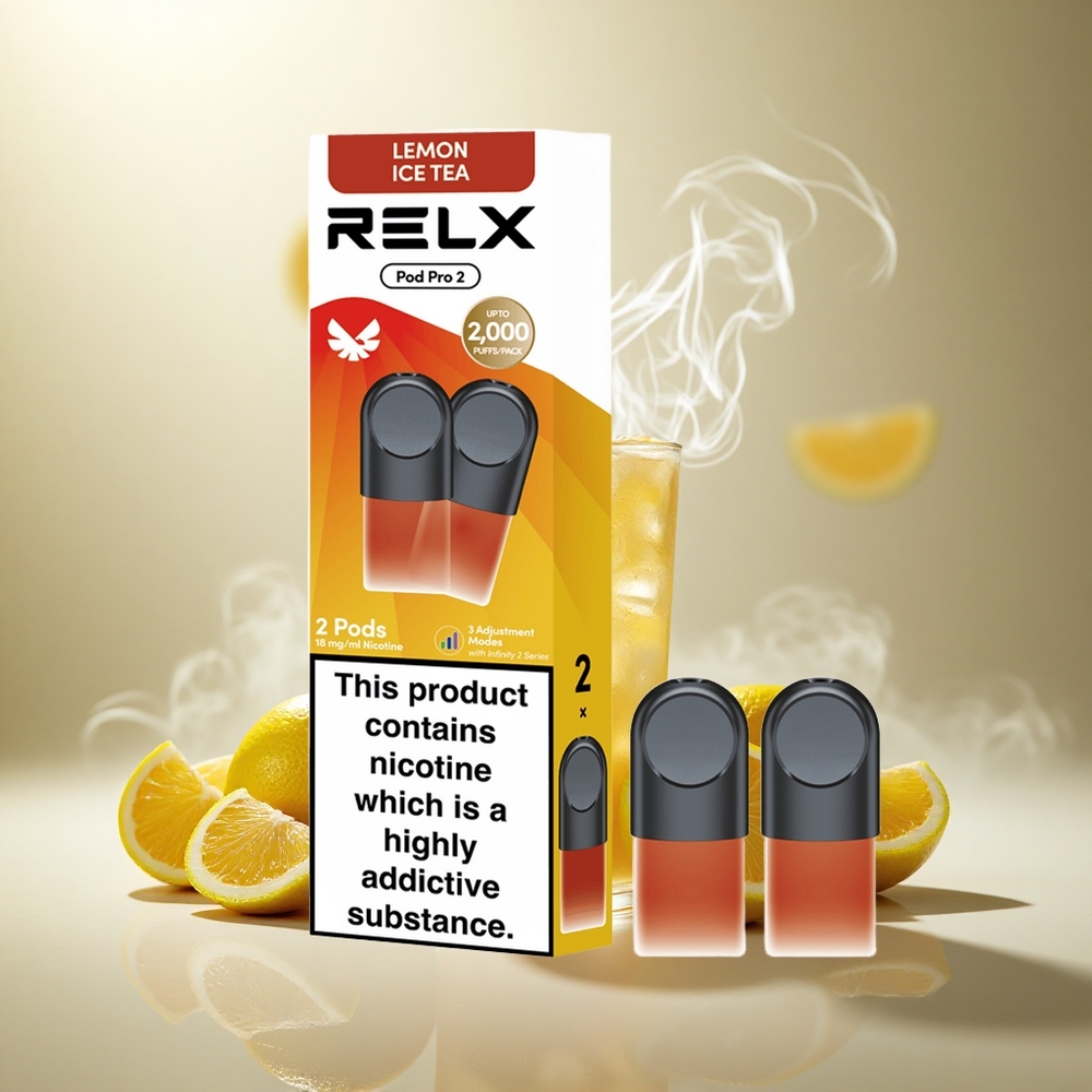 RELX Pod Pro 2 600 Puffs Thee-Citroen IJsthee Nicotinegehalte:1.8% Vloeistofcapaciteit:1.9ml