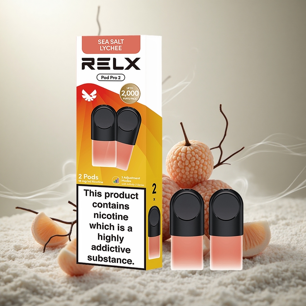 RELX Pod Pro 2 600 Puffs Zeezout Lychee 1,9ml Nicotine 1,8% 3 Voltage