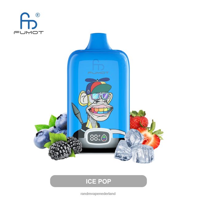 RandM Vapes Kopen - Fumot Original RandM Digital Box 12000 batterij en vloeistofdisplay vape-apparaat V8J40812 mango op ijs
