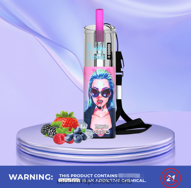 Tornado Vape Amsterdam - RandM Tornado 10000 plus luchtstroomregeling vape-apparaat 1 st V8J40878 gemixte bessen