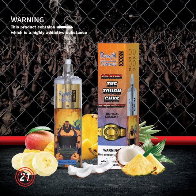 RandM Vape Nederland - RandM Tornado 10000 luchtstroomregeling vape-apparaat 1 st V8J408111 tropisch genot