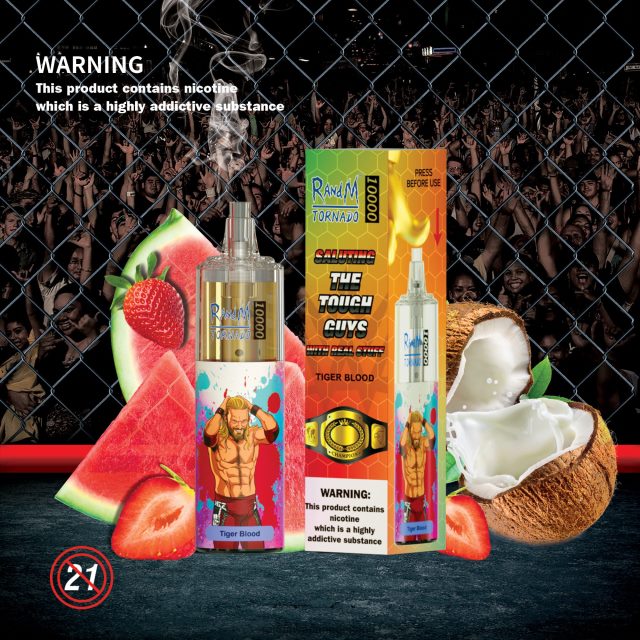 RandM Vape Netherlands - RandM Tornado 10000 luchtstroomregeling vape-apparaat 1 st V8J408103 bosbessen kers