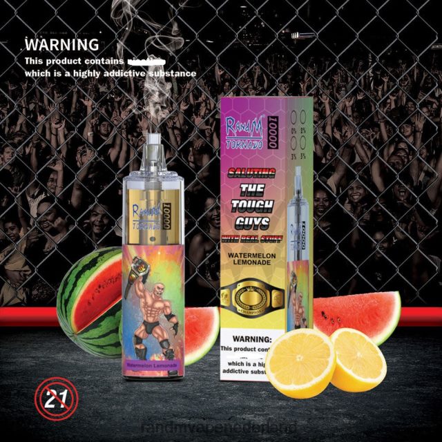 RandM Vapes Kopen - RandM Tornado 10000 luchtstroomregeling vape-apparaat 1 st V8J408112 watermeloen limonade
