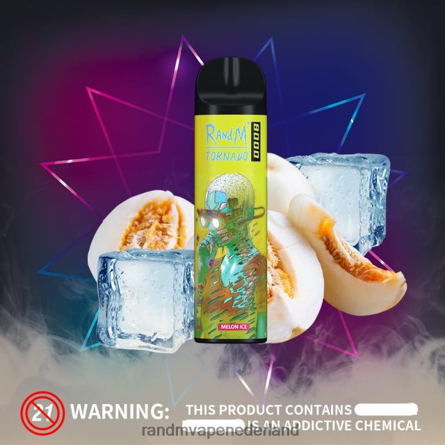 RandM Vape Nederland Kopen - RandM Tornado 8000 vape-apparaat met luchtstroomregeling 1 st V8J408244 meloen ijs