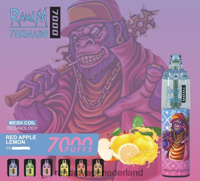 RandM Vape Prijs - RandM Tornado 7000 vape-apparaat met luchtstroomregeling 1 st V8J408170 mango op ijs