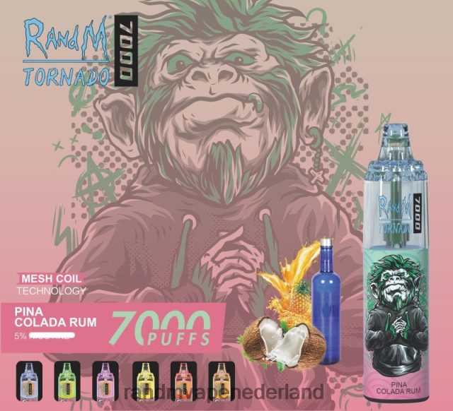 RandM Vape Prijs - RandM Tornado 7000 vape-apparaat met luchtstroomregeling 1 st V8J408170 mango op ijs