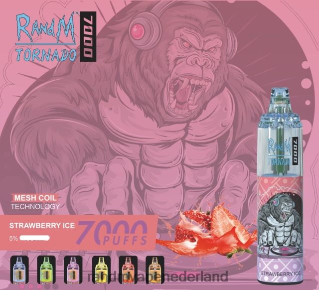 RandM Vape Prijs - RandM Tornado 7000 vape-apparaat met luchtstroomregeling 1 st V8J408170 mango op ijs