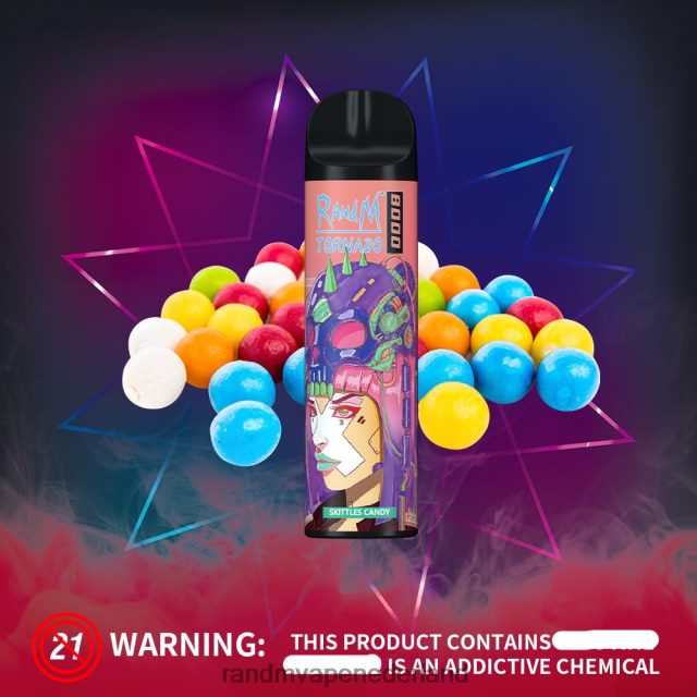 RandM Vapes Kopen - RandM Tornado 8000 vape-apparaat met luchtstroomregeling 1 st V8J408242 kegel snoep