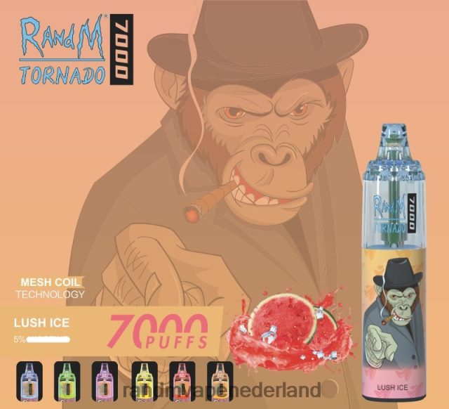 Tornado Vape Kopen Nederland - RandM Tornado 7000 vape-apparaat met luchtstroomregeling 1 st V8J408165 weelderig ijs