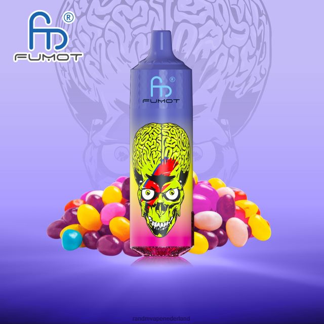 RandM Tornado Vape Nederland - Fumot RandM Tornado 9000 pro vape-apparaat met batterij en ejuice-display versie 1 V8J408197 zure snoep