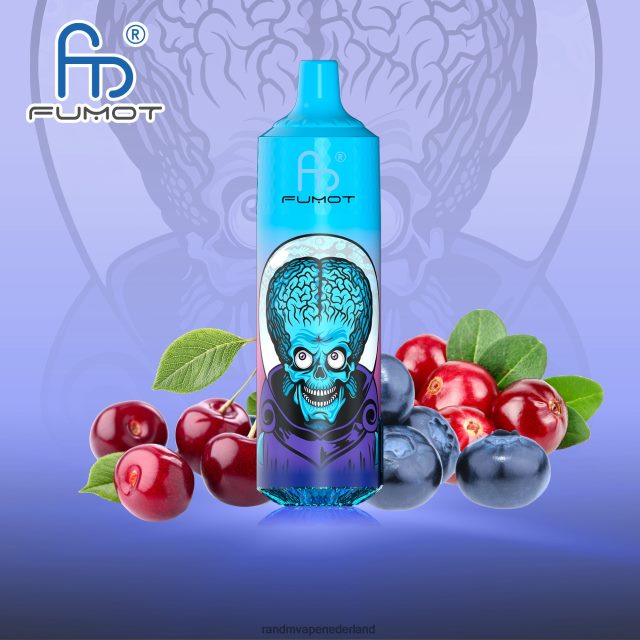 RandM Vape Nederland Kopen - Fumot RandM Tornado 9000 pro vape-apparaat met batterij en ejuice-display versie 1 V8J408184 kersbes