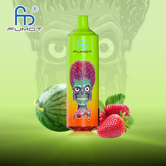 RandM Vape Prijs - Fumot RandM Tornado 9000 pro vape-apparaat met batterij en ejuice-display versie 1 V8J408200 prime aardbei-watermeloen
