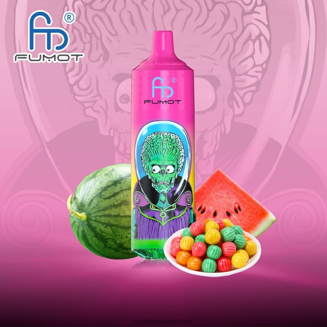 RandM Vapes Kopen - Fumot RandM Tornado 9000 pro vape-apparaat met batterij en ejuice-display versie 1 V8J408202 watermeloen kauwgom