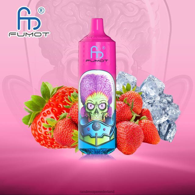 Tornado Vape Amsterdam - Fumot RandM Tornado 9000 pro vape-apparaat met batterij en ejuice-display versie 1 V8J408198 aardbeien ijs