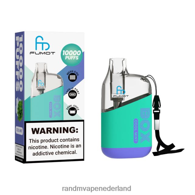 RandM Tornado Vape Nederland - Fumot Original RandM Tornado Box 10000 luchtstroomregeling vape-apparaat 1 st V8J40887 frisse munt