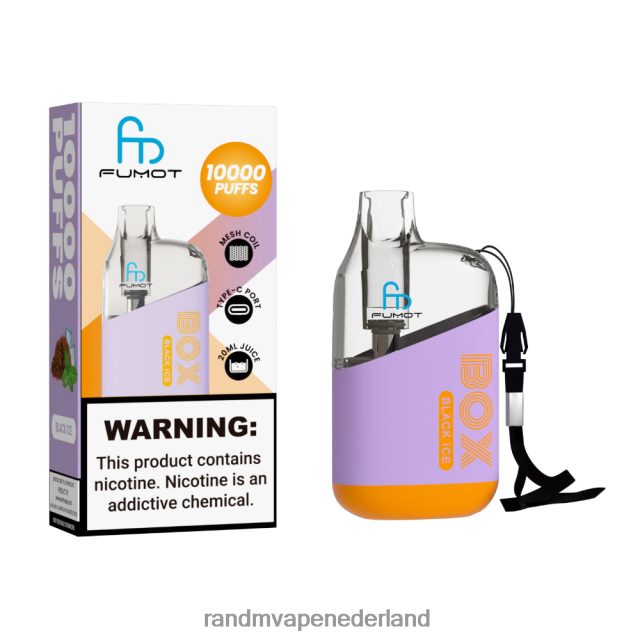 RandM Vape Amsterdam - Fumot Original RandM Tornado Box 10000 luchtstroomregeling vape-apparaat 1 st V8J40899 zwart ijs