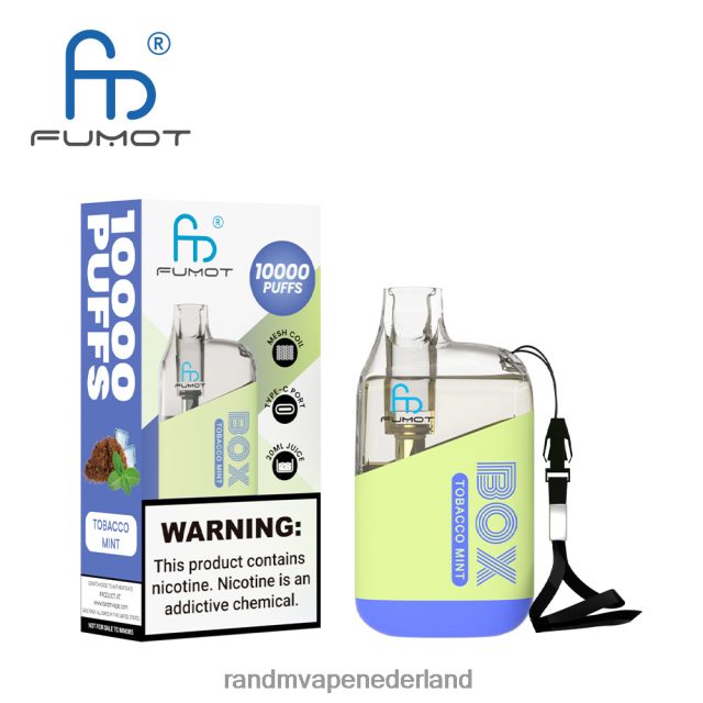 RandM Vape Nederland - Fumot Original RandM Tornado Box 10000 luchtstroomregeling vape-apparaat 1 st V8J408101 tabak munt