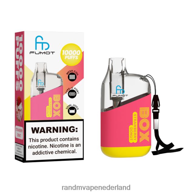 RandM Vape Nederland Kopen - Fumot Original RandM Tornado Box 10000 luchtstroomregeling vape-apparaat 1 st V8J40894 aardbei donut