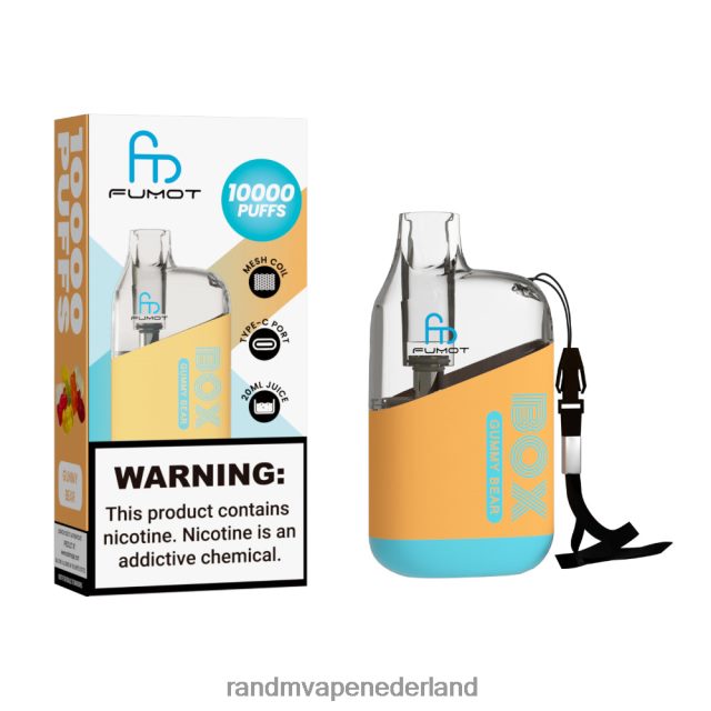 RandM Vapes Kopen - Fumot Original RandM Tornado Box 10000 luchtstroomregeling vape-apparaat 1 st V8J40892 gummybeer