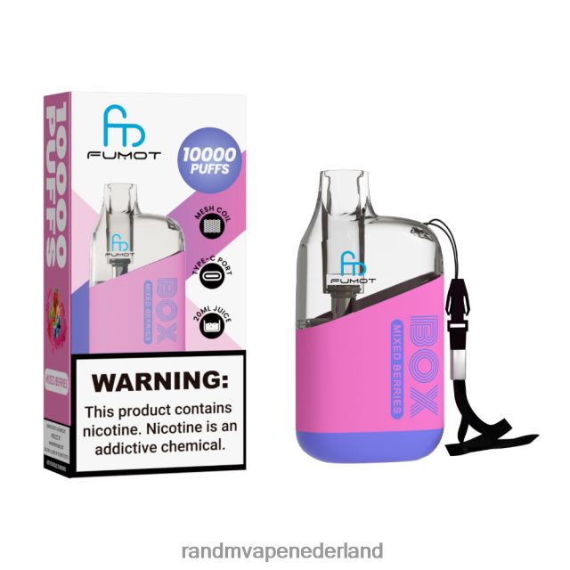 Tornado Vape Amsterdam - Fumot Original RandM Tornado Box 10000 luchtstroomregeling vape-apparaat 1 st V8J40888 gemixte bessen