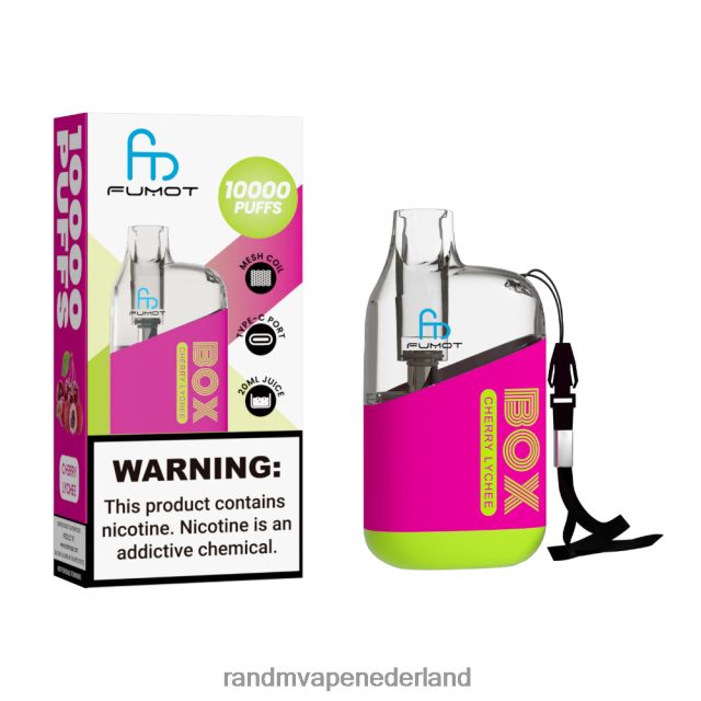 Tornado Vape Amsterdam - Fumot Original RandM Tornado Box 10000 luchtstroomregeling vape-apparaat 1 st V8J40898 kersenlychee